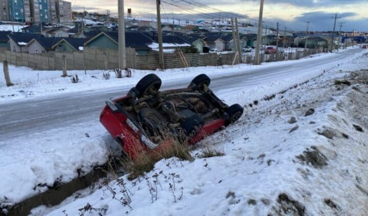 Tres accidentes de tránsito por escarcha en la Ruta 9 Norte