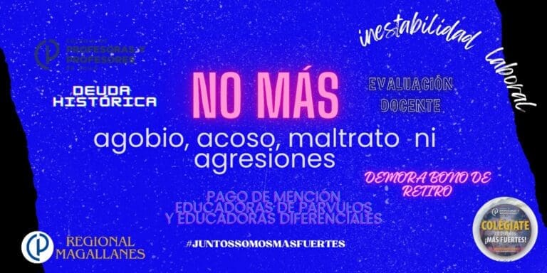 Docentes de Magallanes se adhieren a  paro nacional de 24 horas