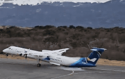 Nuevo avión DASH-8 de DAP sufre accidente en Puerto Williams aterrizando con la parte trasera de la aeronave