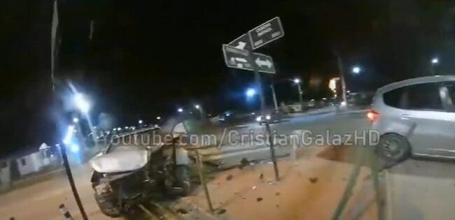Accidente de tránsito en Avenida Salvador Allende: un vehículo no respetó el ceda el paso