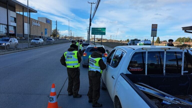 Más de 500 controles vehiculares se han realizado en Punta Arenas durante Fiestas Patrias