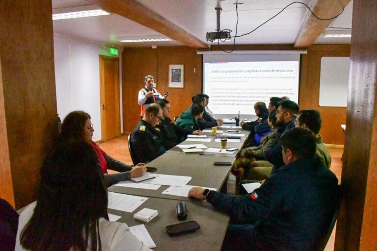 Senapred Magallanes realiza comité preventivo ante incendios forestales en Puerto Williams