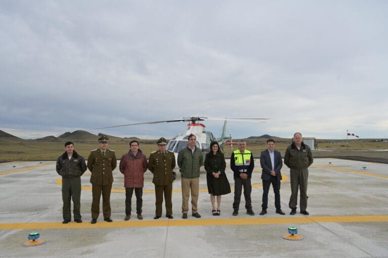 Inauguran plataforma de emergencia para helicópteros en Puerto Aymond